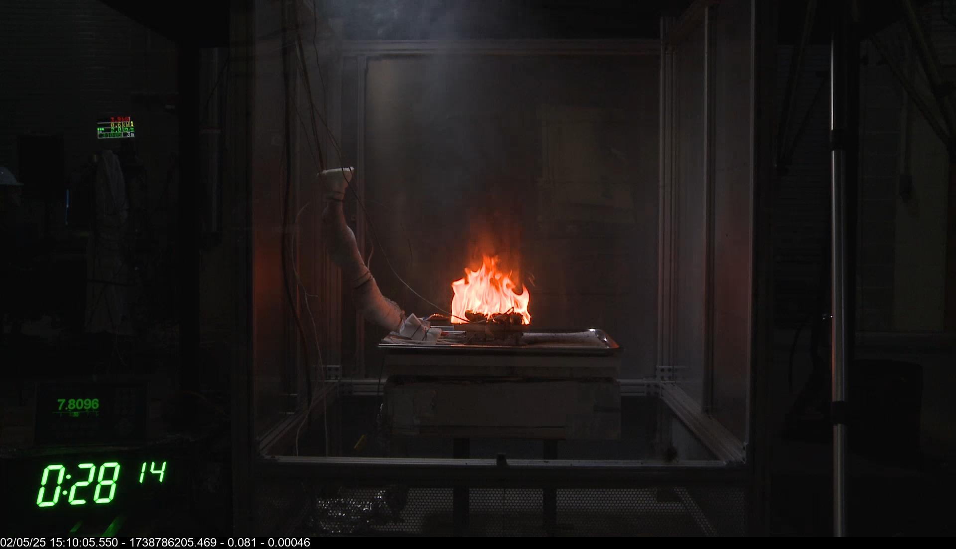 flaming ignition of battery