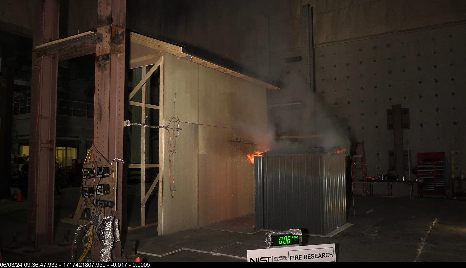 Embers thru vent, south