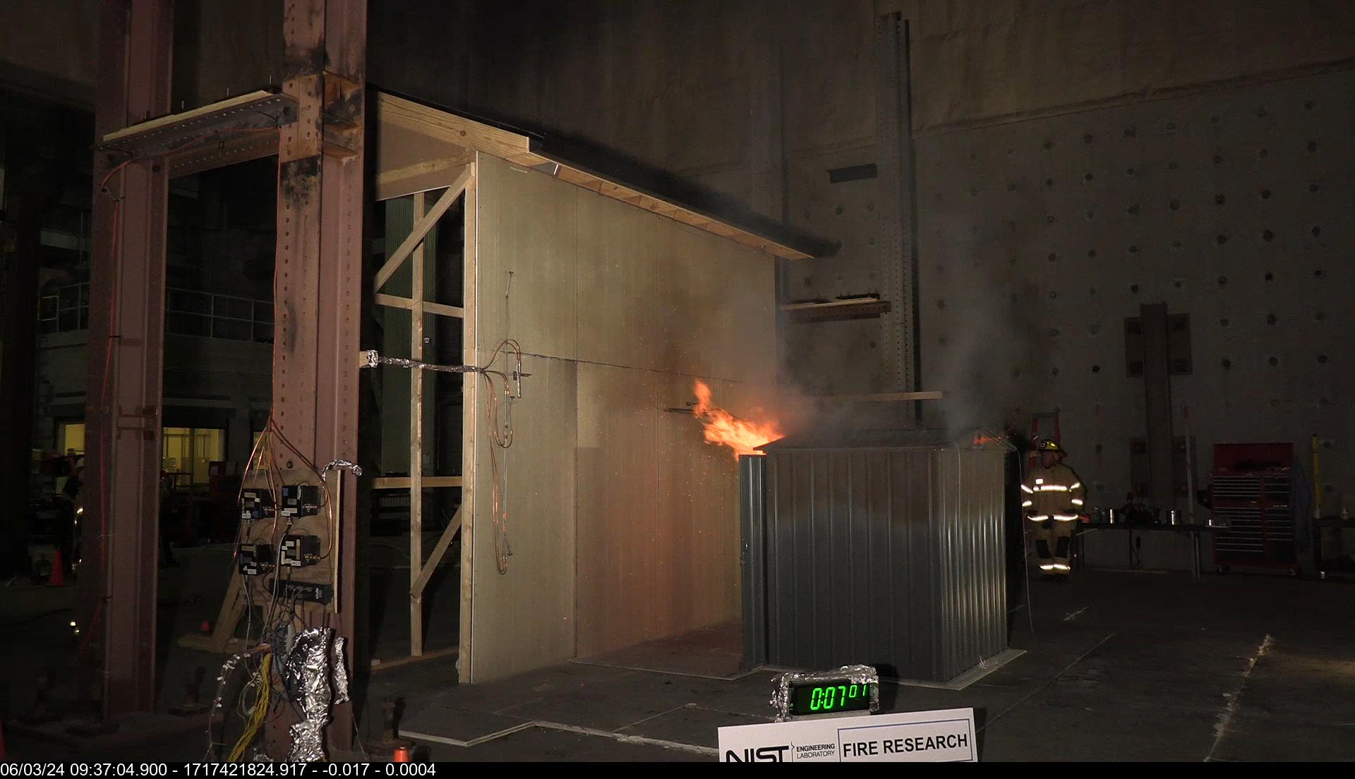 Embers thru vent, north